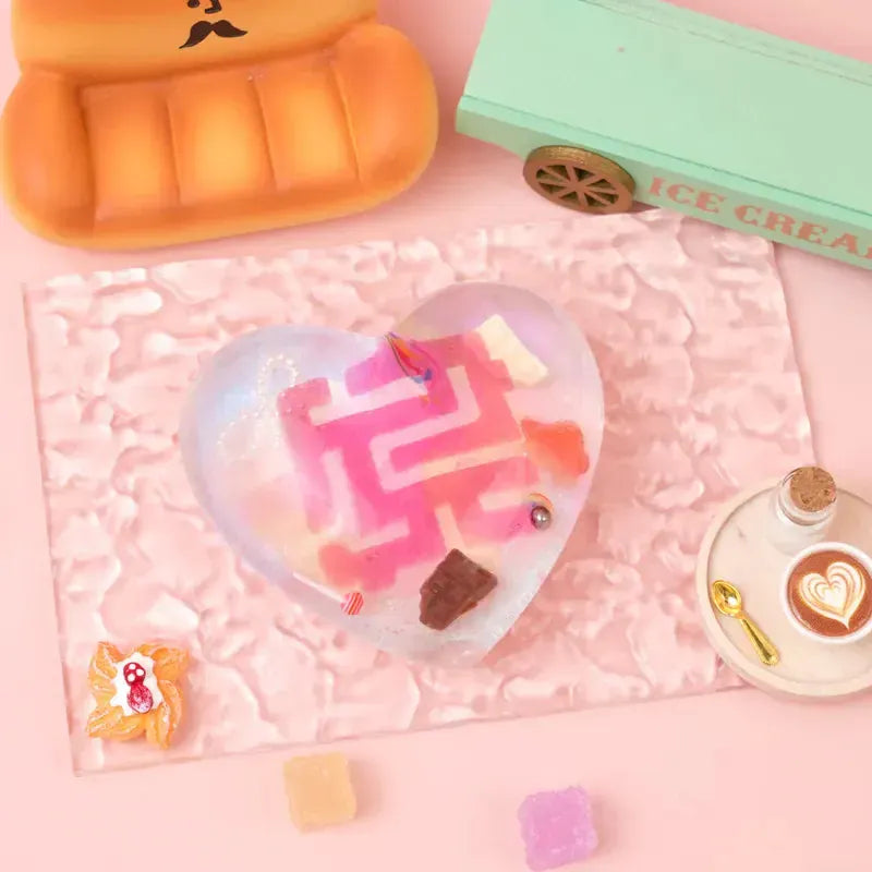 포토토 사랑의 미로 말랑이 장난감 핸드메이드 식품 등급 실리콘 크리미 클레이 느낌 부드러운 빠른 반동