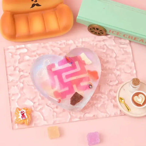포토토 사랑의 미로 말랑이 장난감 핸드메이드 식품 등급 실리콘 크리미 클레이 느낌 부드러운 빠른 반동