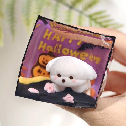 Pawtoto 야광 빙산 스퀴시 장난감 수제 식품 등급 실리콘 크리미 클레이 느낌 부드럽고 빠른 반동