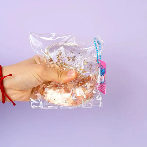 파우토토 울트라 소프트 자이언트 리퀴드 샌드 아이스 블록 스퀴시 푸드 그레이드 실리콘 워터 필 미디엄 소프트니스 퀵 리바운드