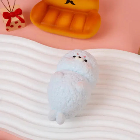 파우토토 귀여운 동물 스퀴시 장난감 핸드메이드 식품 등급 실리콘 크리미 클레이 느낌 중간 부드러움 중간 반발력