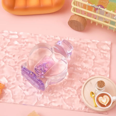 Pawtoto 오로라 클리어 위싱 보틀 스퀴시 토이 수제 푸드 그레이드 실리콘 크리미 클레이 필 소프트 퀵 리바운드