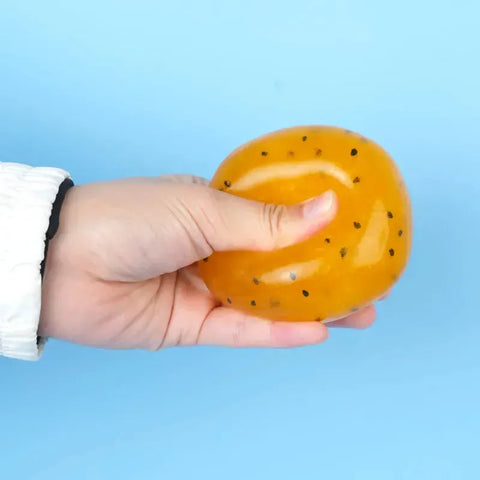 파우토토 백향과 볼 스퀴시 장난감 수제 식품 등급 실리콘 크리미 클레이 느낌 부드럽고 빠른 복원력