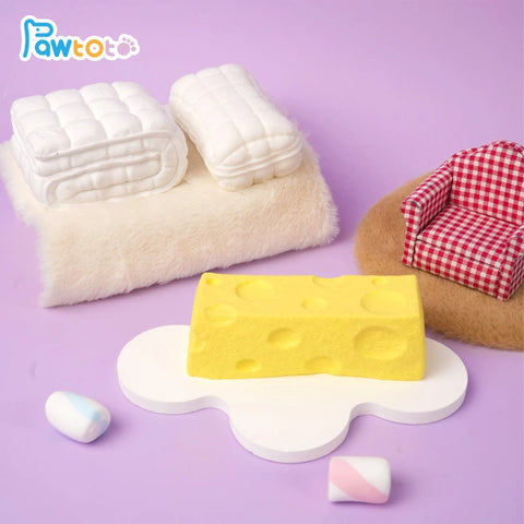 Pawtoto 야광 빙산 스퀴시 장난감 수제 식품 등급 실리콘 크리미 클레이 느낌 부드럽고 빠른 반동