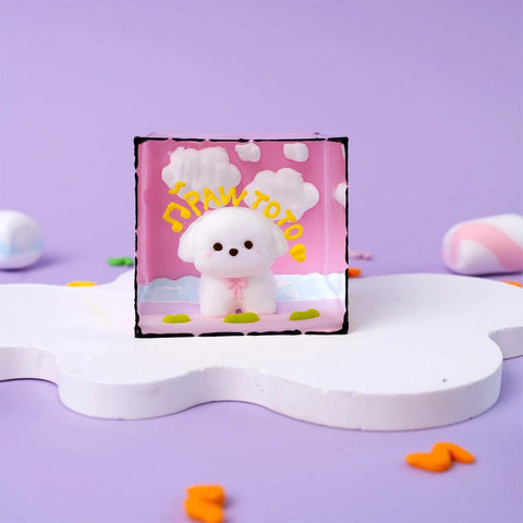 Pawtoto 야광 빙산 스퀴시 장난감 수제 식품 등급 실리콘 크리미 클레이 느낌 부드럽고 빠른 반동