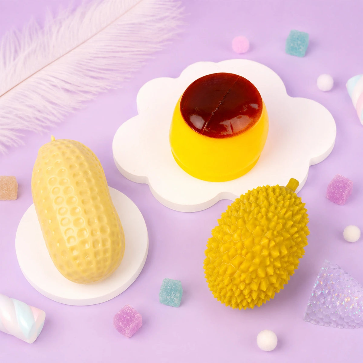 Pawtoto 야광 빙산 스퀴시 장난감 수제 식품 등급 실리콘 크리미 클레이 느낌 부드럽고 빠른 반동