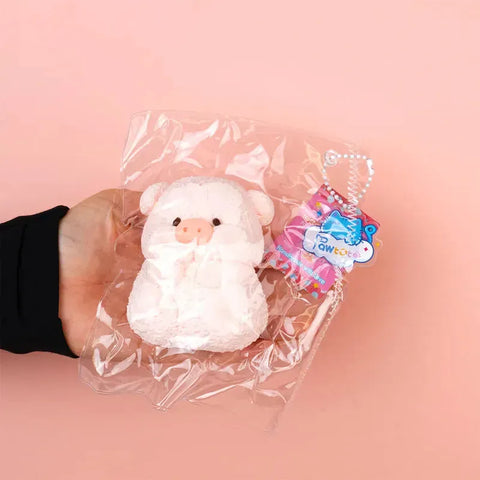 파우토토 귀여운 동물 스퀴시 장난감 핸드메이드 식품 등급 실리콘 크리미 클레이 느낌 중간 부드러움 중간 반발력