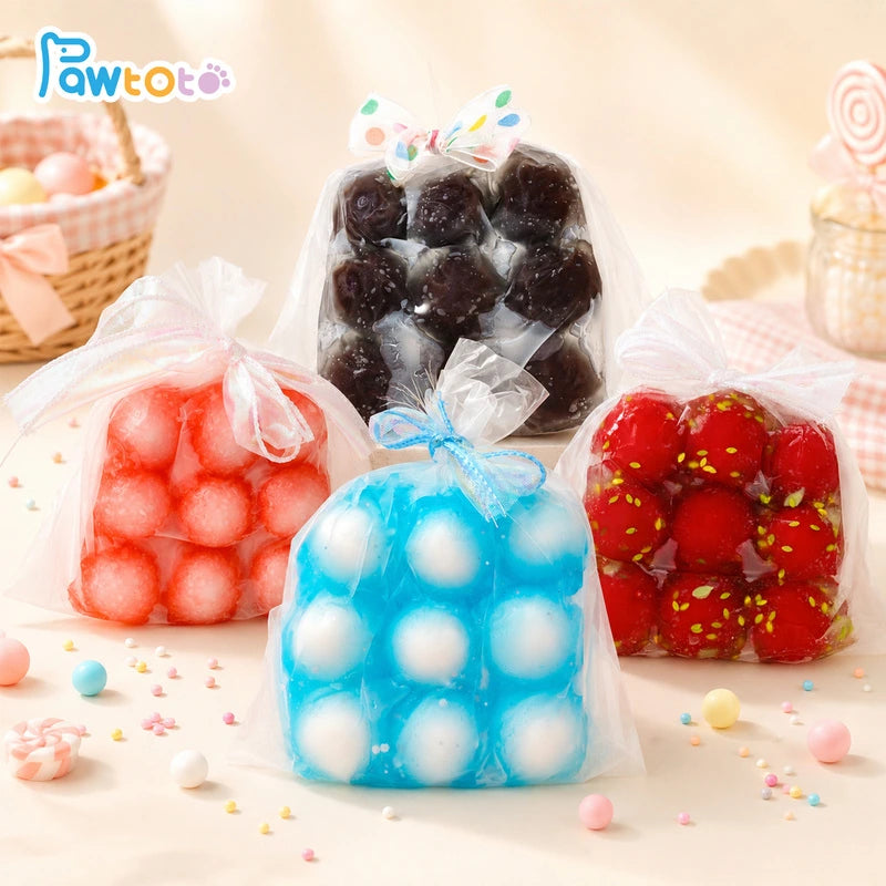 Pawtoto 야광 빙산 스퀴시 장난감 수제 식품 등급 실리콘 크리미 클레이 느낌 부드럽고 빠른 반동