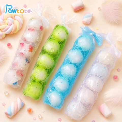Pawtoto 시크릿 가든 블루 말랑이 장난감 수제 푸드 그레이드 실리콘 크리미 클레이 느낌 부드럽고 빠른 복원력